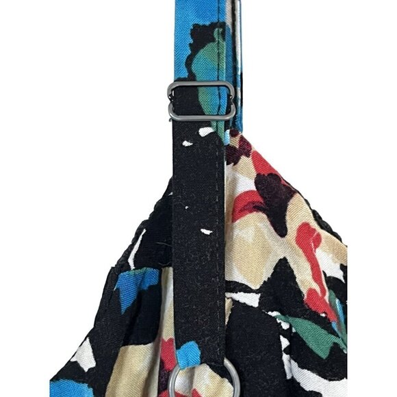 Torrid Top Women 1X Blue Pullover Tank Floral Smock Lace Cami Boho Western Flowy - Picture 9 of 14